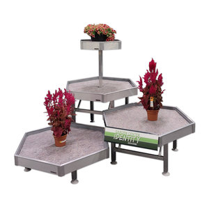 Ensemble de présentoirs hexagonaux modernes en métal à plusieurs niveaux pour les magasins, les mariages et l'intérieur, avec montage facile - Product Image 2