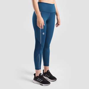 กางเกงเลกกิ้งออกกำลังกายเอวสูง Hyper Track (สีเทอร์ควอยซ์) ไซส์ XS/XXS ผ้ายืดสแปนเด็กซ์/ไนลอน แต่งแถบข้าง ลายมัดย้อมและเทคนิคการฟอกสี รับผลิตแบบ ODM/OEM - Product Image 3