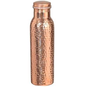 Botella de Agua Reutilizable Portátil Minimalista de Cobre a Prueba de Fugas con Tapa, Muestra Incluida para Viajes, Hogar y Oficina - Product Image 1