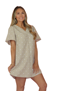 Elegant Long 100% Cotton A-Line Summer Eco-Friendly <b>Dress</b> with Unique Mesh Design - Product Image 3