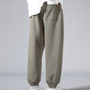 Pantalones de chándal de cintura doble holgados directos de fábrica de Pakistán para hombre, técnica bordada de lona, servicio OEM de moda - Product Image 2