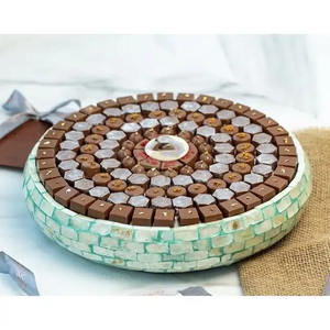 Cuenco de chocolate árabe con incrustaciones de concha marina negra, cuencos para servir chocolate, venta al por mayor 2023 - Product Image 1