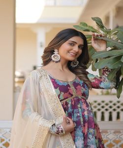 ชุดเดรสสตรีจากอินเดียทรงหลวม100% ผ้าฝ้ายสไตล์ญี่ปุ่นสำหรับฤดูหนาวชุดเดรสออกงานแบบหรูหรา - Product Image 4