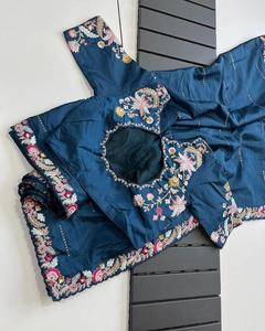 ชุดส่าหรีพื้นเมืองของผู้หญิงชุดปาร์ตี้แฟนซีชุดปาร์ตี้แฟนซีแบบดั้งเดิมจากนักออกแบบบอลลีวูดอินเดียล่าสุด - Product Image 5