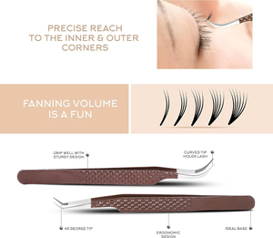 Juego de Pinzas para Extensión de Pestañas de Acero Inoxidable de Precisión, Puntas Ultrafinas y Suaves, Antimagnéticas, Mango Cómodo para un Volumen Perfecto - Product Image 3