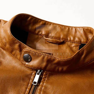 Chaquetas de moto de cuero para hombre de talla grande de invierno transpirables de alta calidad con contraste de color y diseño único - Product Image 4