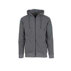 À la mode à manches longues à capuche ensemble unisexe Streetwear tissu doux survêtement 100% coton vêtements de sport d'hiver fermeture éclair 2 pièces ensembles - Product Image 2