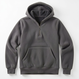 Sudadera con capucha de invierno para mujer, de forro polar grueso de 320 GSM, transpirable, ecológica, informal, con cremallera frontal, OEM ODM - Product Image 4