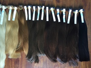 ผมต่อแบบเย็บติดสำหรับผมมนุษย์ผมต่อแบบยืดผมแบบยืดสองชั้นสี - Product Image 6