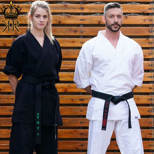 Trajes personalizados de poliéster de alta calidad aprobados por Wkf, gran oferta, peso ligero, artes marciales, algodón blanco, uniforme de Gi Karate - Product Image 1