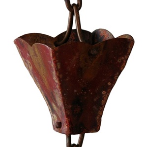 Cadena de Lluvia Decorativa de Estilo Moderno, Cadena de Lluvia de Aluminio Metálico Verde Antiguo, Decoración para Jardín, Hogar y Villa - Product Image 1