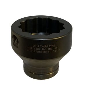 Clé à douille à 12 points de 67 mm pour écrous d'essieu/roue de camions Mercedes, usage intensif |   3/4 Drive-2TUTASARIM Garantie de 2 ans de la marque - Product Image 1