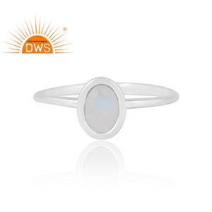 Anillo de piedras preciosas de Luna arcoíris Natural de Plata de Ley 925 más vendido, joyería personalizada para mujer, regalo para ella - Product Image 3