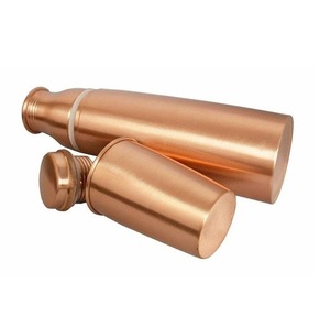 Bouteille d'eau en cuivre pur 100% 34 Oz Extra Large-Récipient en cuivre pur pour le yoga bouteille en cuivre pur martelé antique - Product Image 2