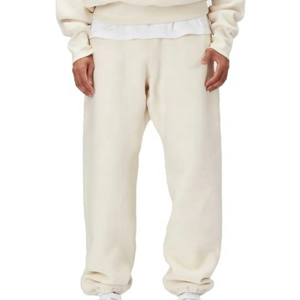 OEM hombres casual en blanco holgado de gran tamaño transpirable gimnasio pantalones de mezclilla pantalones de chándal diseñados para el entrenamiento correr y deportes con estilo - Product Image 3