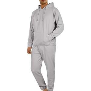 Survêtement personnalisé en molleton 100% coton pour homme, à capuche, uni, lourd, pour l'hiver - Product Image 1