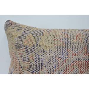 Premium Beige Kantha <b>Patchwork</b> Wool Pillow 16x24 Inch Luxury Vintage Woven Pattern Portable <b>Bedding</b> Fluffy Square Ring Features - Product Image 2