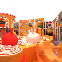 Équipement de terrain de jeu intérieur commercial, structure de jeu souple personnalisée, parc d'aventure multifonctionnel pour l'exercice, pour écoles, enfants et familles