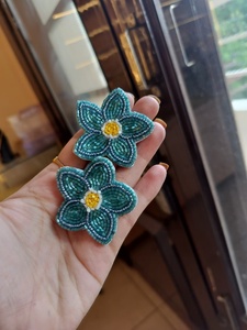 Boucles d'oreilles en perles de style bohème Boucles d'oreilles pendantes colorées pour les looks de voyage à la plage et la mode estivale d'Inde - Product Image 2