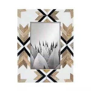Tecnología colgante perfecta Bone Home Simple Modern Bone Inlay White Photo Picture Frame Boda de vidrio de lujo - Product Image 3