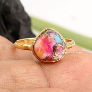 เทอร์คอยส์ทองแดงดอกรักเทอร์ควอยส์10x10มม. สีเทอร์ควอยซ์หัวใจสีเขียวขุ่น925ชุบทอง18K ชุบทองของขวัญเทอร์ควอยซ์เงินสเตอร์ลิงสำหรับเธอ - Product Image 1