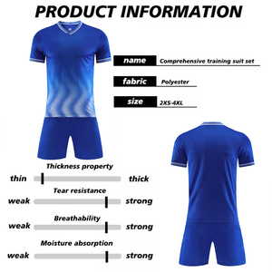 Conjunto de camisetas de fútbol personalizadas de alta calidad para hombre, corte automatizado, ropa de equipo de fútbol a la moda - Product Image 6