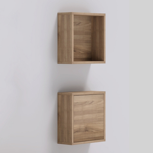 Otomondo noce Tranche porta del bagno con appeso in laminato e mobile a parete mobili da bagno - Product Image 1