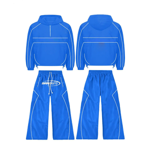 2025 Custom <b>Men</b> Sets Two Piece Custom Windbreaker <b>Shorts</b> and Jackets Tracksuit Reflective Nylon Two Piece Windbreaker Sets - Product Image 2