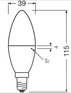Lampada a candela LED ST Classe B E14 7W 6500K 806Lm (Osram 023026) - Product Image 2
