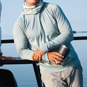 Sudaderas con capucha de pesca de manga larga para hombres en diseño en blanco liso Fabricación de ropa de pesca de alta calidad Sudadera con capucha - Product Image 6