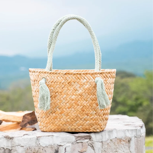 Haute qualité naturel jonc de mer dames sac à main tissé à la main sac de plage saint valentin cadeau en gros du Vietnam - Product Image 3