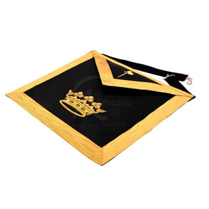 Tabliers maçonniques en tissu de haute qualité avec broderie détaillée pour les tenues de cérémonie et les événements formels - Product Image 2