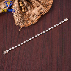 IGI certificado 13,3 TDW pera corte diamante tenis pulsera 18K oro rosa estilo clásico rodio para boda fiesta compromiso regalo - Product Image 5