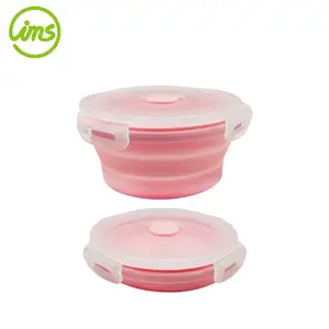 5.5" Silicone Collapsible Food Storage Bowl With Lid