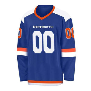 Custom Made Professional <b>Laced</b> <b>Collar</b> Sublimated Youth Ice Hockey Wear Professional Hockey Uniform Jerseys - Product Image 1