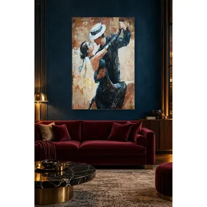 Impression sur toile Fida Passionate Tango avec homme au chapeau blanc - Product Image 3