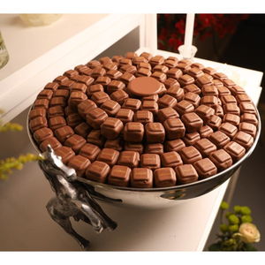 Lujoso cuenco de metal chapado en negro, postres, dulces, cuenco para servir, exhibición de Chocolate para decoración de bodas y ocasiones especiales - Product Image 3