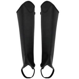 Demi-gambes en cuir véritable élégantes et personnalisables, durables, avec fermeture éclair, pour hommes et femmes, coupe ample, accessoires équestres - Product Image 2