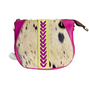 Handmade Eco-Friendly Bohemian Cowhide Leather Animal Prints Travel <b>Messenger</b> <b>Bag</b> <b>Women</b> Genuine Zipper Closure Spring Winter - Product Image 3