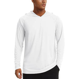 Men UPF Sun Protection Long Sleeve Workout Running Fishing Hiking Hoodie with <b>Thumb</b> <b>Holes</b> - Product Image 6