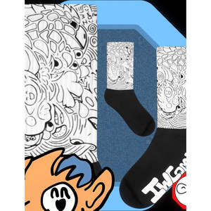 Cómics IW # 12 Pares de Calcetines de Dibujos Animados con Diseño de Payaso, Transpirables, Cálidos, de Nailon, sin Costuras, con Diseño de Personajes Animales para Niñas, para Uso Diario - Product Image 1