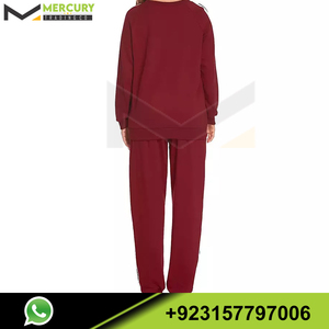 Women Tracksuit Solid Color Crew Neck Long Sleeve <b>Jogging</b> <b>Suit</b> With Side Pockets Drawstring Waist Loose Fit Wear - Product Image 2