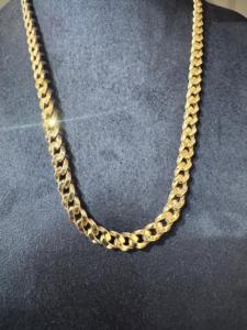 Cadena Cubana de Oro Rosa de 18 Quilates para Hombre, Acabado Italiano, Oro Macizo Chapado en Rodio, Certificado por Terceros, Cadena Fina para Boda - Product Image 3