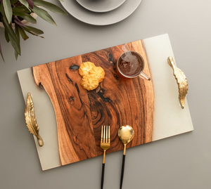 Tabla de Cortar de Madera Premium con Incrustaciones de Resina Epoxi |   Tabla de Cortar de Cocina Hecha a Mano |   Recipiente para Servir de Resina de Madera de Grado Alimenticio Duradero - Product Image 3