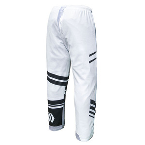 Custom color White/black Inline Hockey Pants Lightweight Stretch Mesh <b>Knee</b> Panels Fully Sublimated <b>Ice</b> hockey pant - Product Image 3
