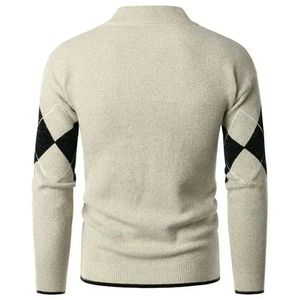 Pull en tricot d'hiver personnalisé pour homme, best-seller, design haut de gamme, respirant, vêtements en tricot chauds, motif uni, vêtements d'hiver - Product Image 5
