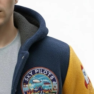 Veste de baseball en molleton à capuche de haute qualité pour homme, sur mesure, style varsity, fabrication directe, ODM OEM personnalisé - Product Image 5