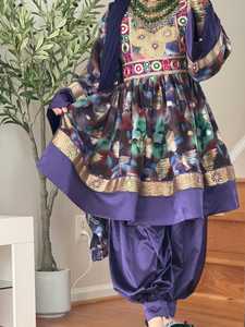 Robe afghane Kuchi faite à la main en vente en gros, meilleure qualité de velours, Kuchi afghan, broderie, conception de travail, robe pour femmes - Product Image 4