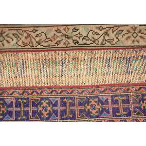 พรมขนแกะ2.1x5.9ft ตุรกีสีเบจสีน้ำเงินแบบดั้งเดิมการออกแบบปะต่อทรงสี่เหลี่ยมผืนผ้าแบบคลาสสิกวัสดุโพลีเอสเตอร์สำหรับห้องนอนห้องนั่งเล่น - Product Image 5