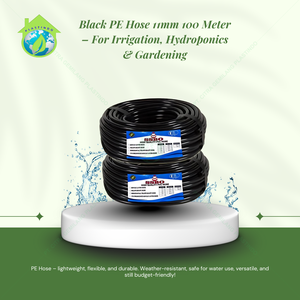 Tuyaux d'arrosage en PVC noir 11 mm 100 m pour fertigation, irrigation hydroponique, agriculture, haute pression réglable, flexibles et économiques - Product Image 4